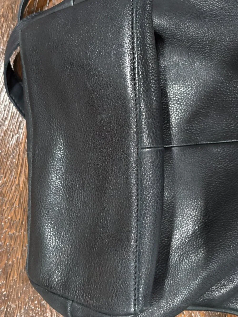LATICO Leather Hobo Bucket Satchel Purse Black